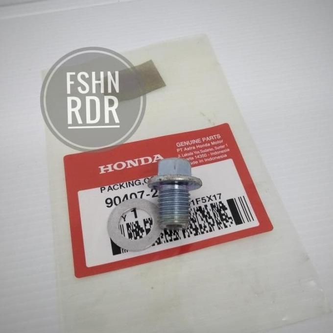 Baut Mur Pengencang Baut Oli Tutup Oli Mesin Bawah Honda Ori Vario Beat Spacy Scoopy Supra