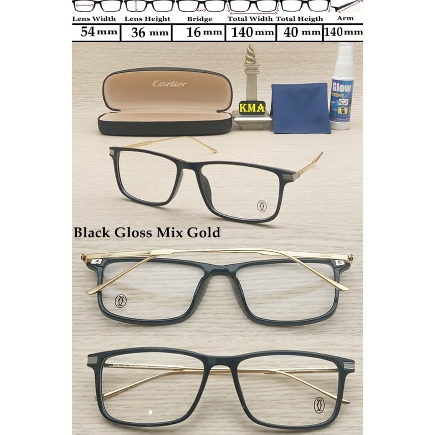 kacamata gratis lensa minus anti uv radiasi CARTIER frame kacamata minus frame premium