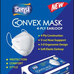 Masker SENSI CONVEX MASK 4ply earloop Medis Original 100% - satuan