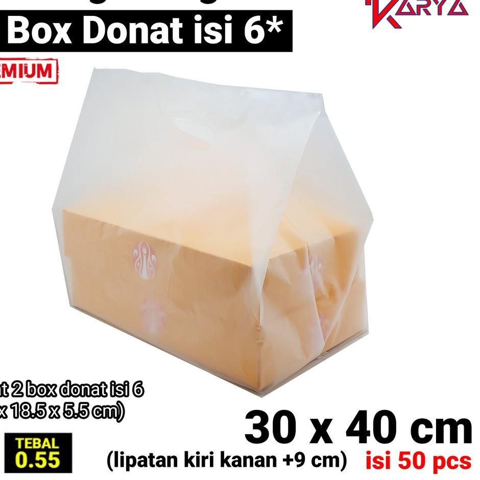 

OW127 30x40 cm Kantong Plong HD Box (lipatan 9 cm) Plastik Box Donat Isi 6 | Plastik Boks Donat 1/2 Lusin Produk Ori