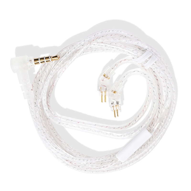 Jcally PJ2 Kabel Upgrade 5N Bebas Oksigen Tembaga Lapis Silver Dengan Microphone Untuk ESX ZS10 ZST ZSN EDX Pro