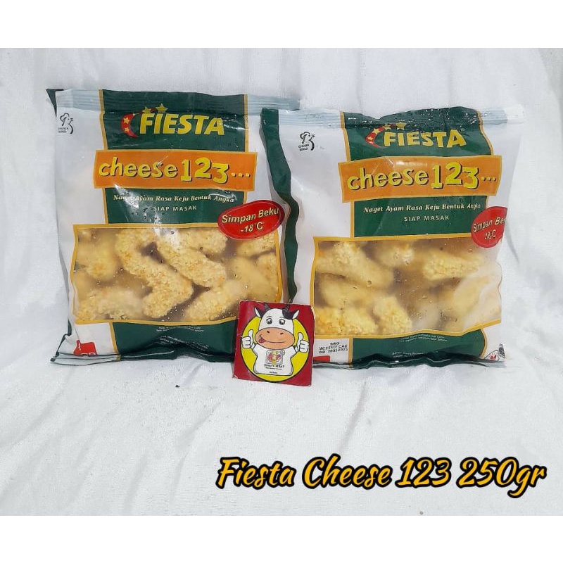 

FIESTA NUGGET CHEESE 123 250GR - FIESTA CHICKEN NUGGET CHEESE 123 250GR - FIESTA NUGGET AYAM - FROZEN FOOD - BRONTZ JOGJA