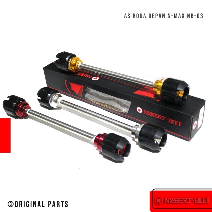 Jalu Baut As Roda Depan Nmax Merah gold silver variasi motor