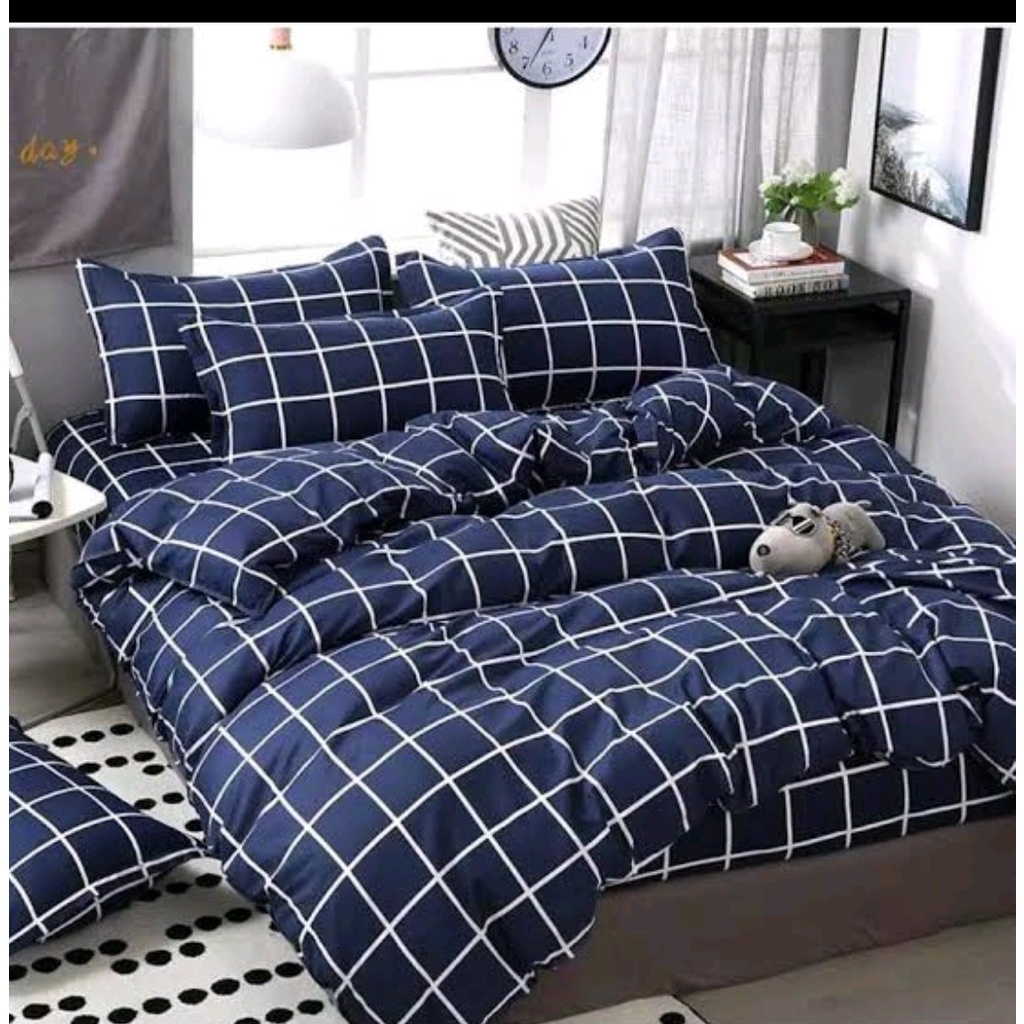 SPREI/SEPREI HOMEMADE NO.1 KOREAN STYLE AESTHETIC EMILY TARTAN ANJANA GRID KATUN DISPERSE - UKURAN 120, 160 &amp; 180