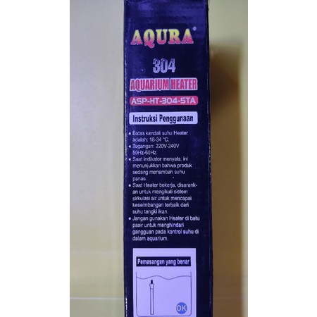 Heater Aqura/Aquaman/Hikari 25w - 75 watt Stainless Steel , Penghangat Air Akuarium/Kolam