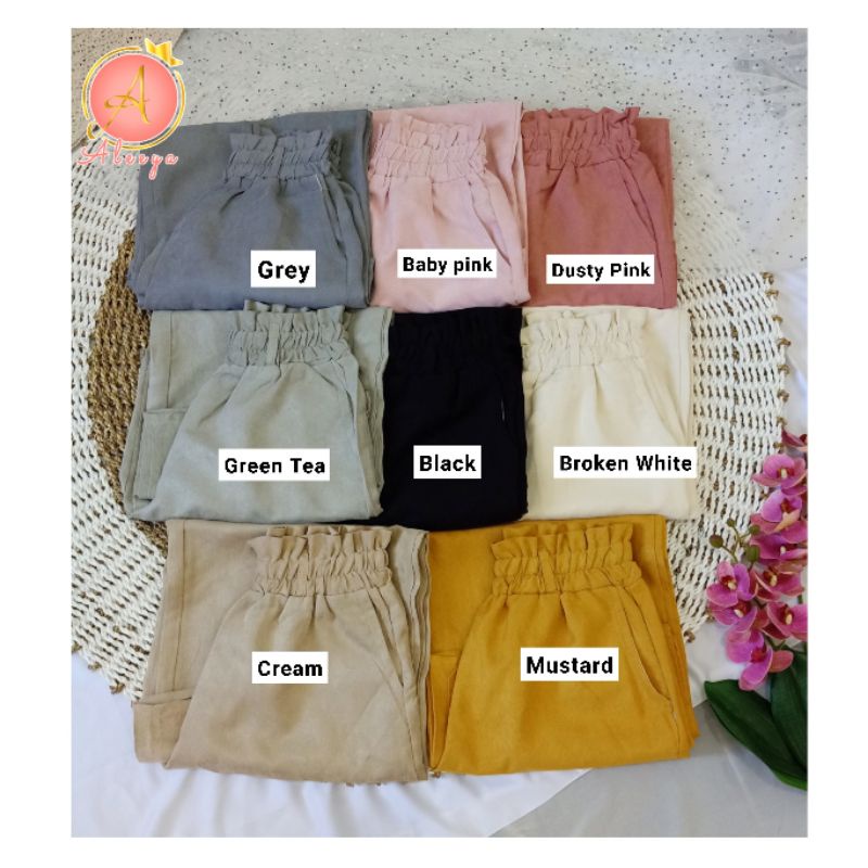 ALEEYA Kulot Suede Kancing / Leony Cullotes (3104)