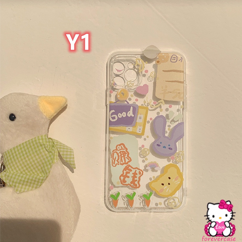 Samsung Case Transparent Casing Samsung A21S M11 A51 M22 M32 A52S A71 A22 A30S A50S A10S A50 A52 A72 A32 A12 A02S A11 A31 M12 Ins Cute Cartoon Graffiti Pattern Tpu Clear Phone Case Cover-3