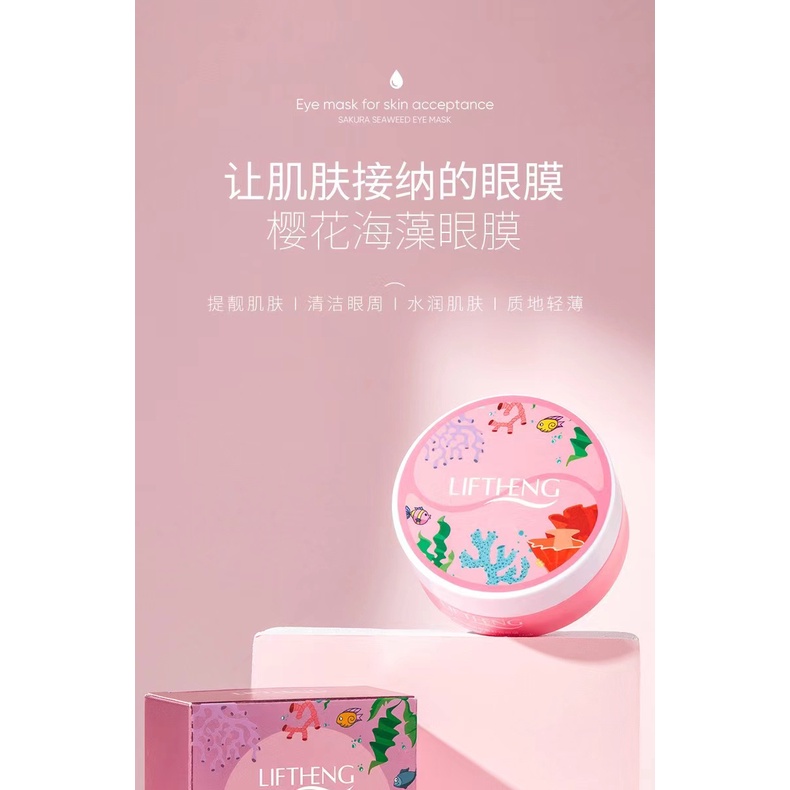 LIFTHENG EYEMASK SAKURA SEAWEED SOOTING MASKER MATA PANDA ANTI AGING