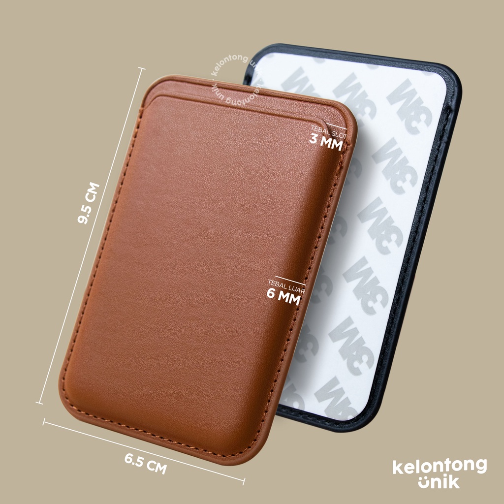 SMOOTH - Sticky Card Holder Kulit/ Card Holder HP Tempel