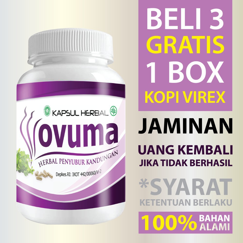 COD - OBAT SEHAT PENYUBUR KANDUNGAN - OVUMA ASLI SUPLEMEN CEPAT HAMIL WANITA TERLARIS