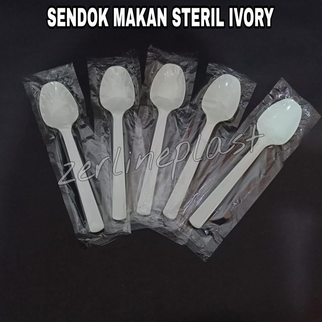 Sendok Makan Panjang HIGIENIS IVORY - Premium Quality @100pcs