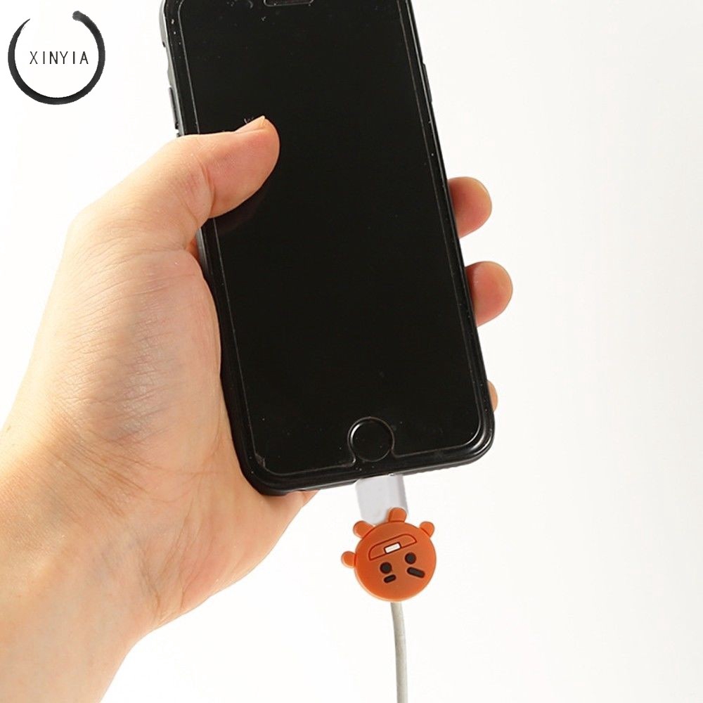 KPOP Bangtan Boys BT21 Cute Phone Charge Cable Conector Protector TATA COOKY VAN