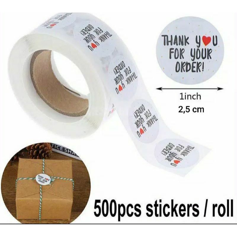 

label stiker thank you
