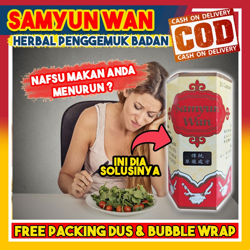 [Bisa COD] Penggemuk Badan Samyun Wan Wisdom/Samyunwan/Sam Yun Wan Original BPOM Bercode Kemasan Bar