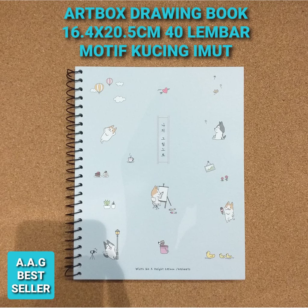 

ARTBOX DRAWING BOOK 16.4X20.5CM 40 LEMBAR MOTIF KUCING IMUT