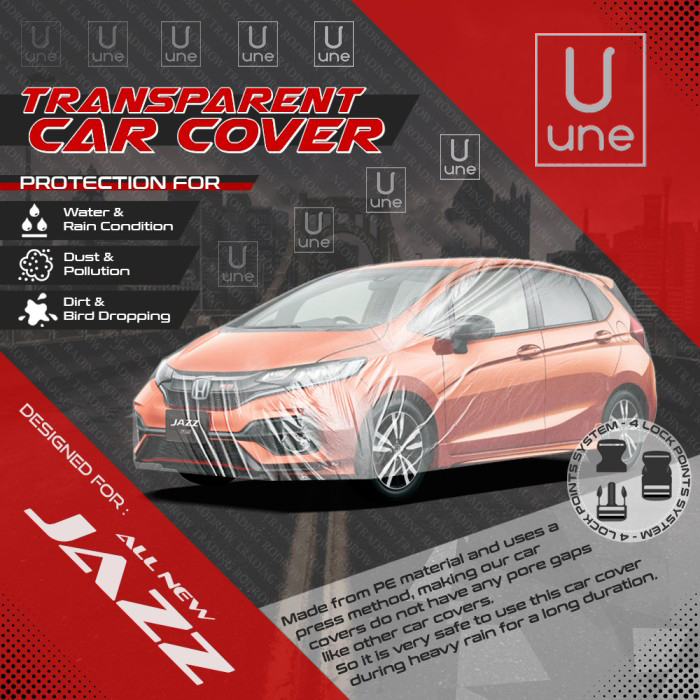 Cover Mobil All New Jazz Plastik Transparan PE Waterproof