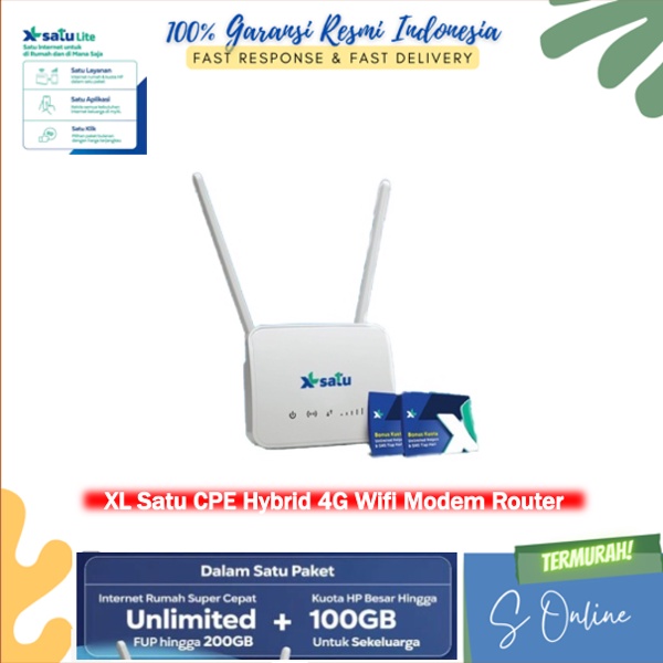 Advan XL SATU Lite XL Home  4G Modem Wifi Router Unlock BONUS KUOTA UNLIMITED