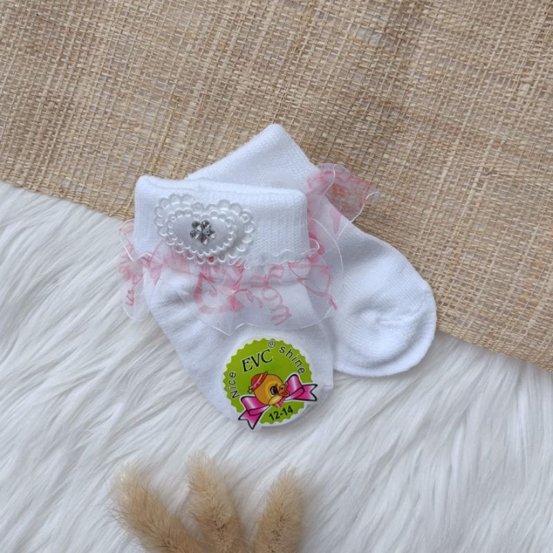 kaos kaki pita bayi perempuan 0-2tahun / kaos kaki bayi / kaos kaki anak / kaos kaki murah