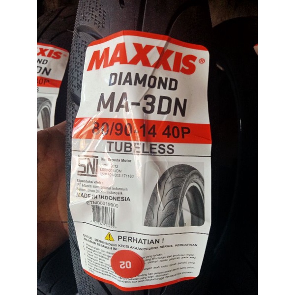 ban maxxis ukuran 80/90-14 tubles