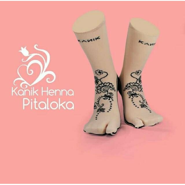 Kaos Kaki Henna Merk Kanik Jempol Tapak Hitam ( TH ) Motif Cantik Qood Qaulity