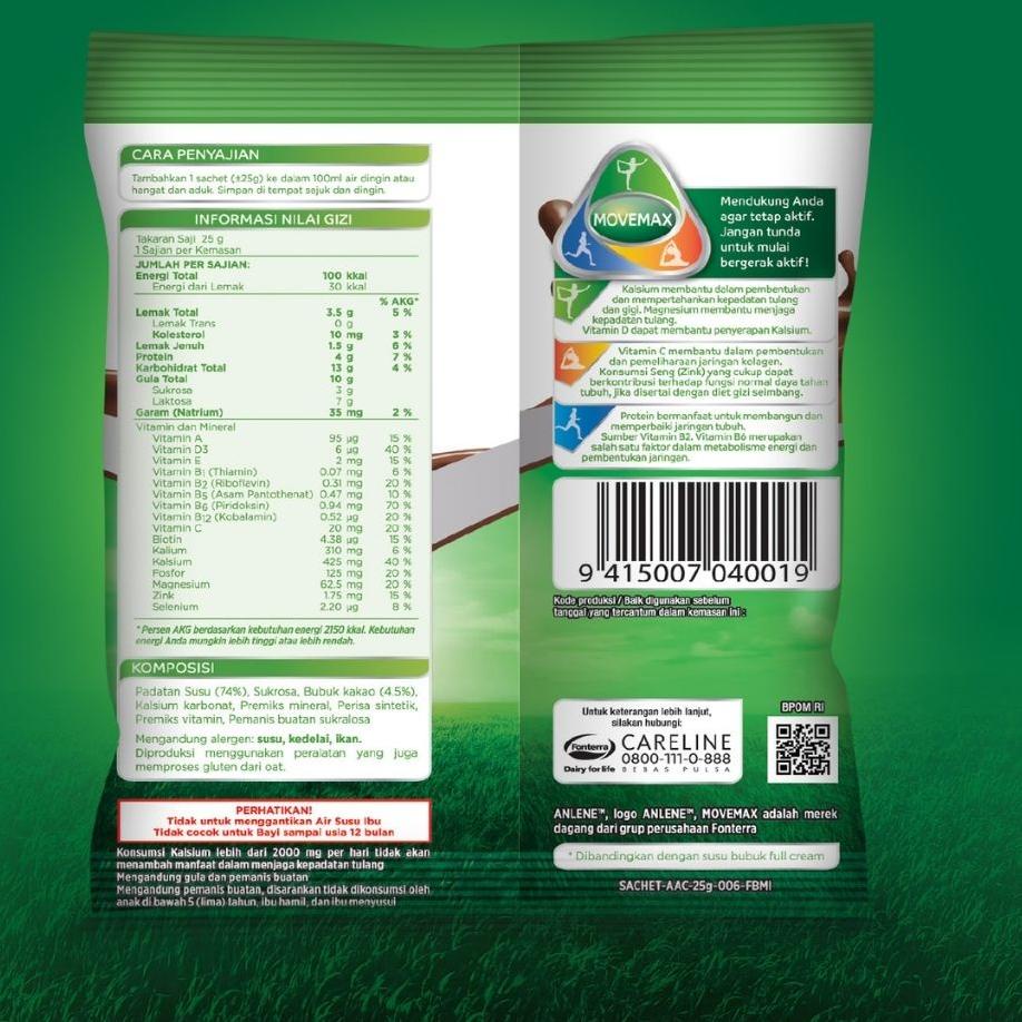 

Flash Sale - Anlene Susu Bubuk Cokelat 10 x 25g Sachet - Nutrisi Tulang, Sendi, dan Otot !