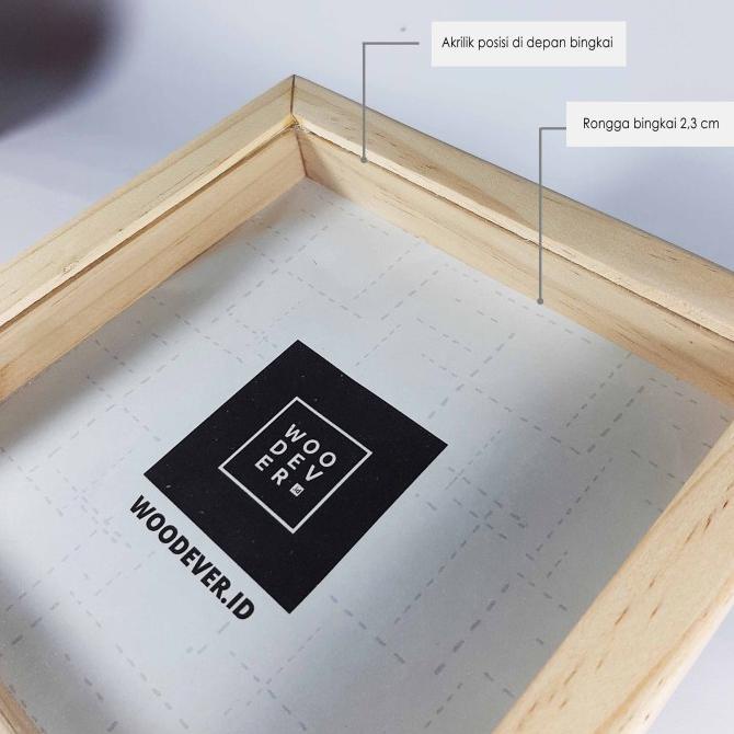 Bingkai Foto 3D A2 Bingkai Kayu - Frame Foto Dekorasi Rumah Minimalis - Tanpa Akrilik (Bisa Cod)