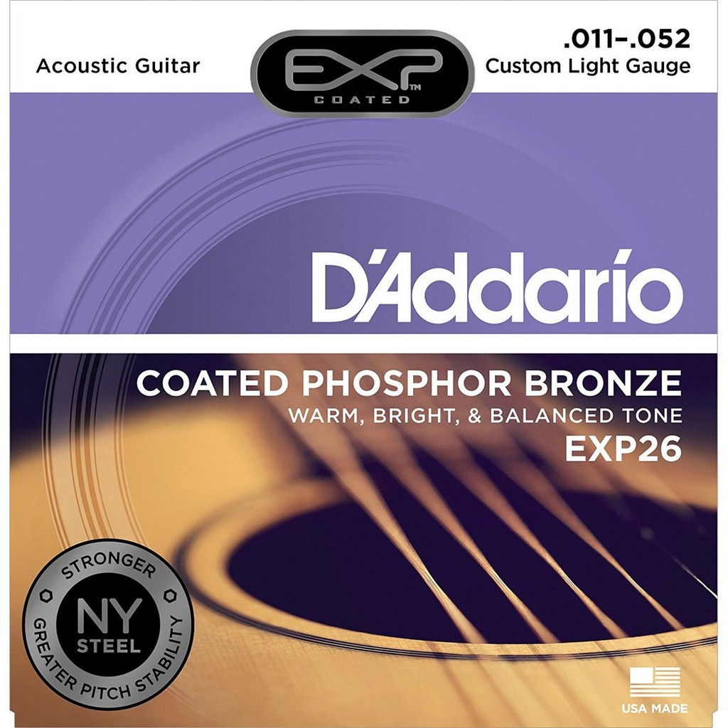 D'Addario Akustik String Coated Phosphor Bronze Senar Gitar Original EXP15 EXP16 EXP17 EXP26