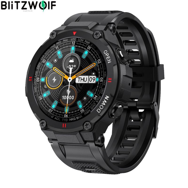 Blitzwolf BW-AT 2 Smartwatch 400 Mah Long Batrey Dengan fitur notifikasi Telepon
