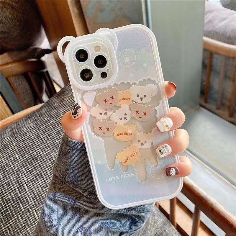 Soft Case Silikon TPU Transparan Motif Anjing Lucu Untuk IPhone 13 12 Pro Max 11 XS XR X 8 7 6S Plus