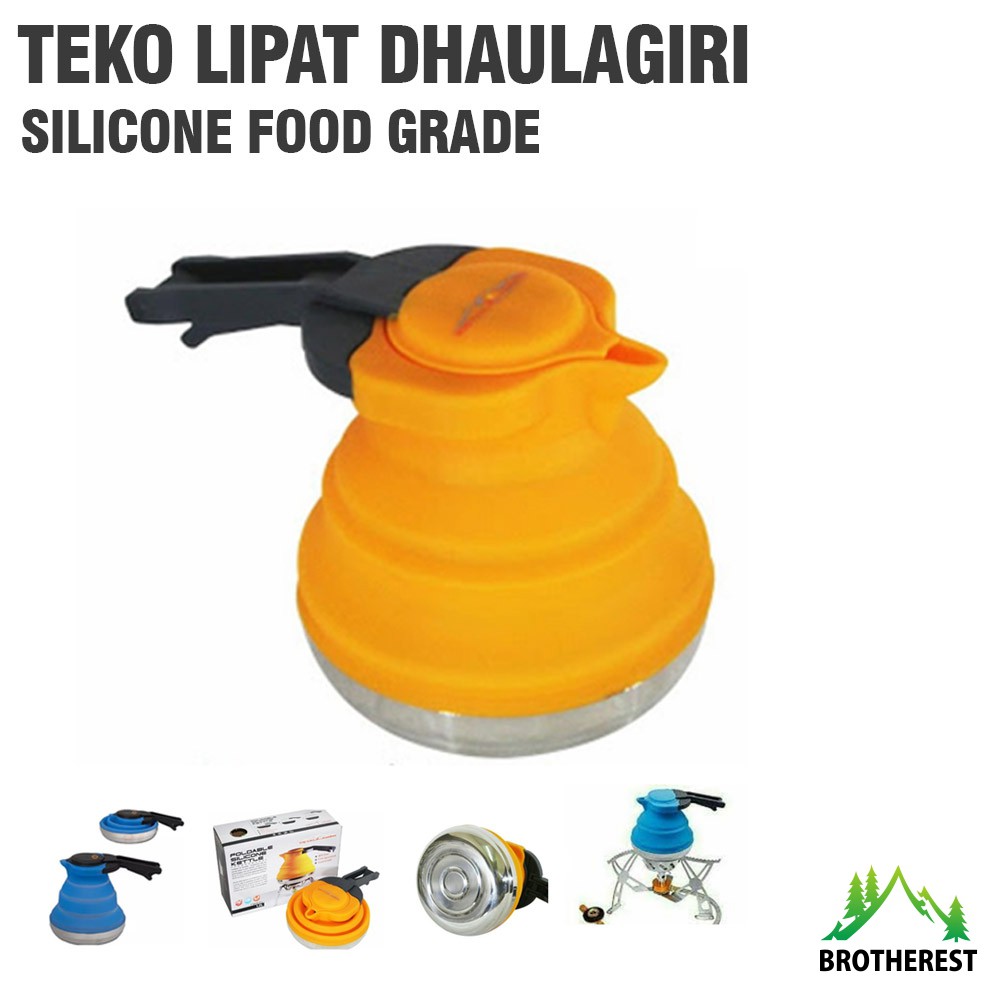 Bisa COD Teko Lipat Dhaulagiri Food Grade Kapasitas 1,2 Liter - Teko Camping - Folding Kettle