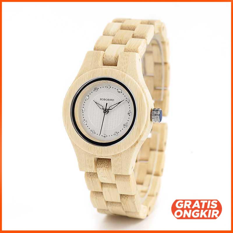 Bamboo Zebra Jam Tangan Bambu Analog Pria - W-O29 O10