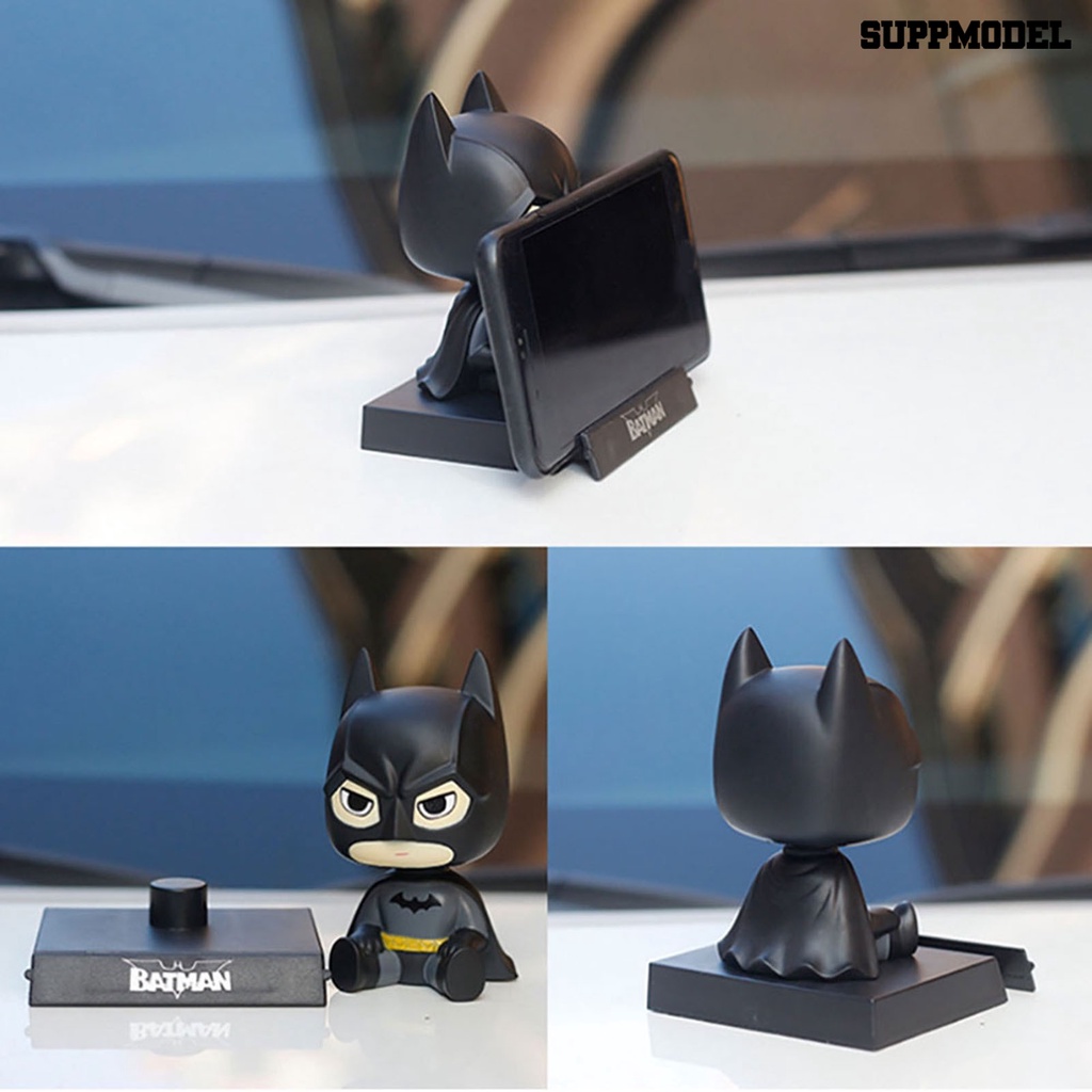 Ornamen Dasbor Mobil model Kartun Captain America Batman Iron Man Kepala Goyang
