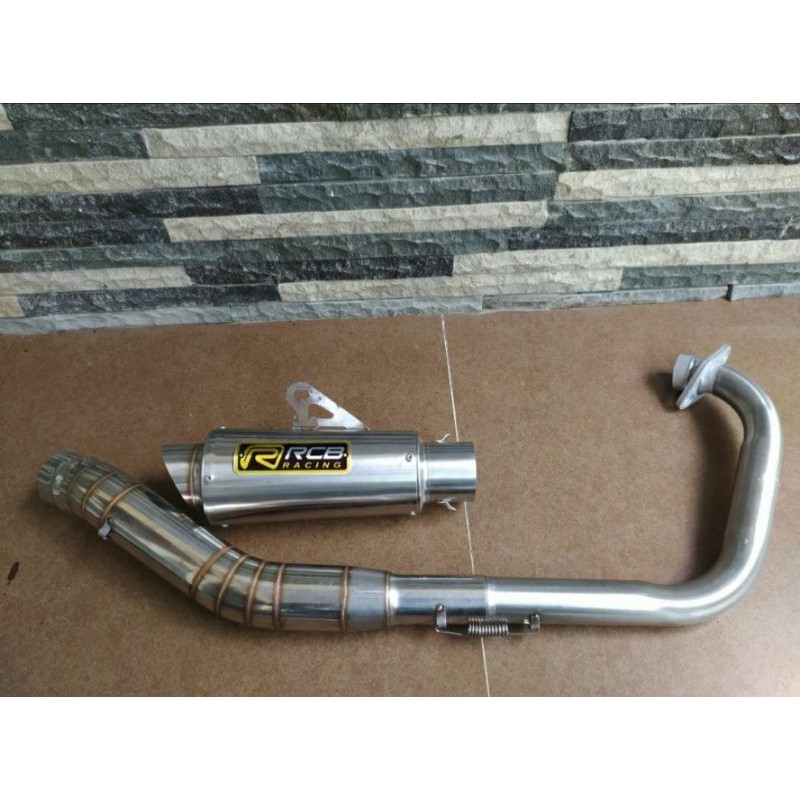 KNALPOT RACING RCB CB RACING KNALPOT UNTUK CB ALL CBR 150 CB 150R KNALPOT FULLSET TINGGAL PASANG