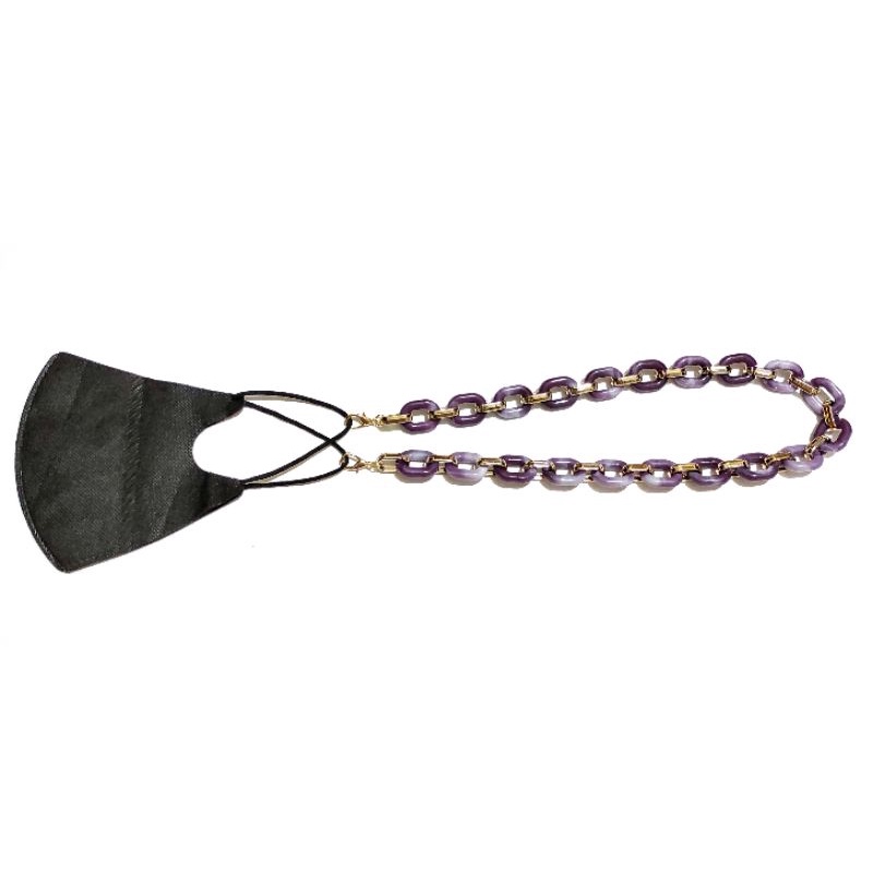 Kalung Masker Strap Mask Ayu Tingting Marmer Anti Karat Premium Marble Acrilic Chain Rantai Akrilik