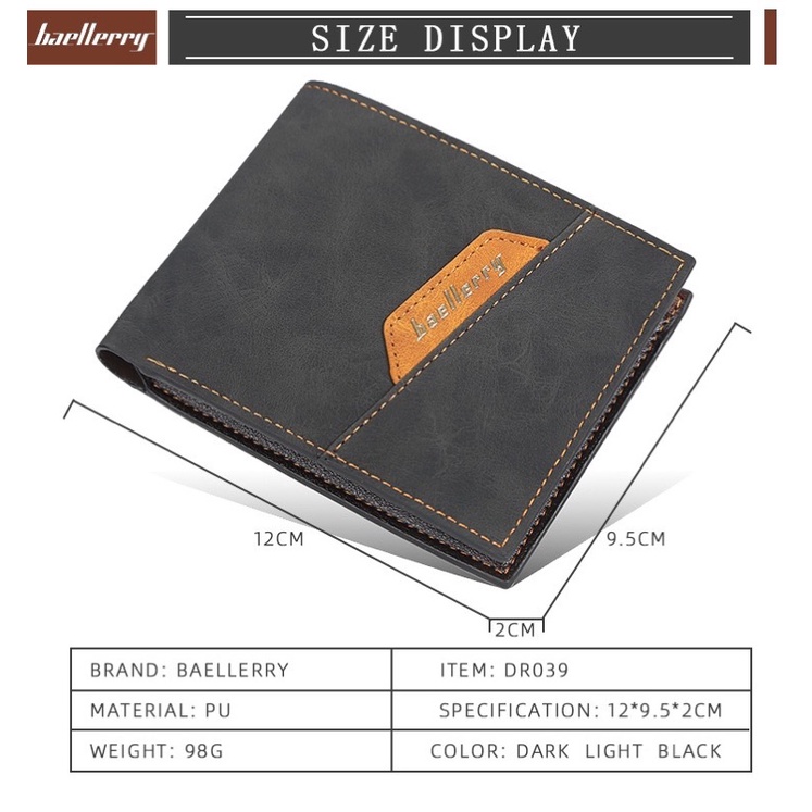 Dompet Pendek Kulit Dompet Pendek Pria Baellerry DR039