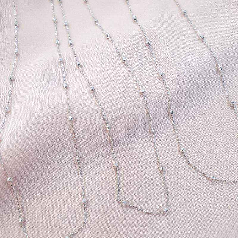 [NEW] Kalung model jedar emas putih asli kadar 375 8K