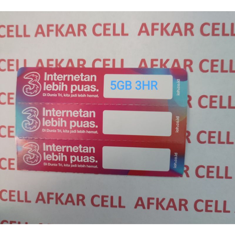 VOUCHER TRI 5GB 3HR