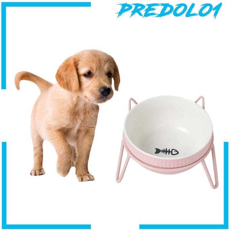 (Predolo1) Stand Holder Mangkok Makanan Anjing / Kucing Peliharaan Bahan Besi