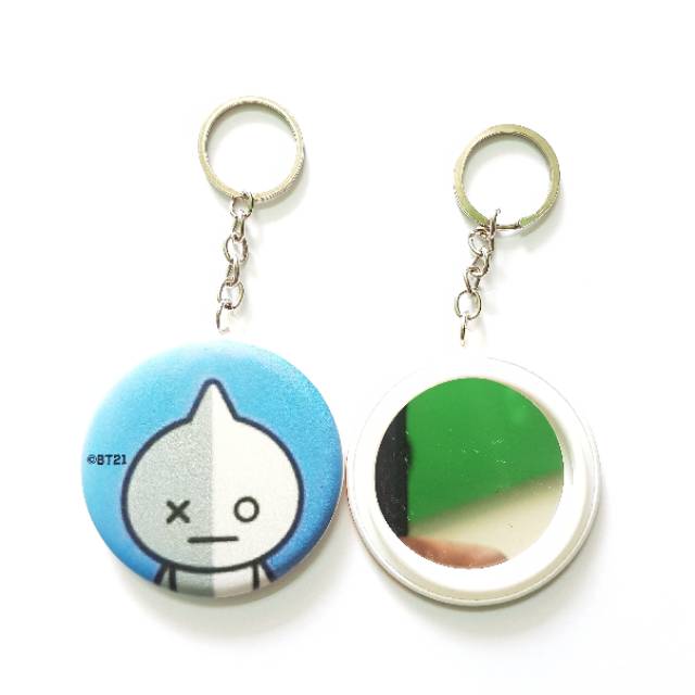 BT21 Keychain mirror gantungan kunci cermin kpop bangtan boys jungkook jimin suga jhope taehyung