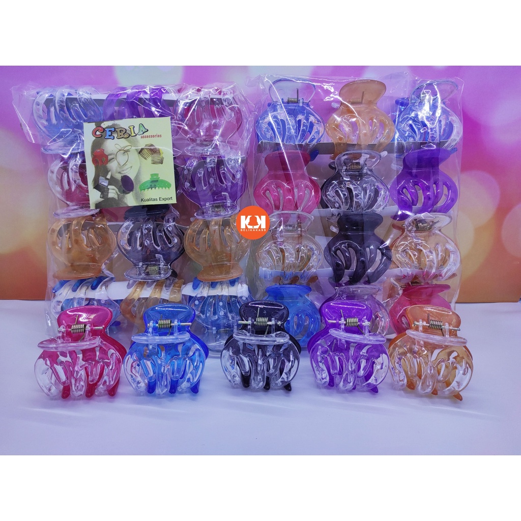 JEDAI RAMBUT BESAR CAKAR 5 PILIH WARNA WARNI 5 CM / JEDAI BESAR WARNA WARNI CAKAR 5