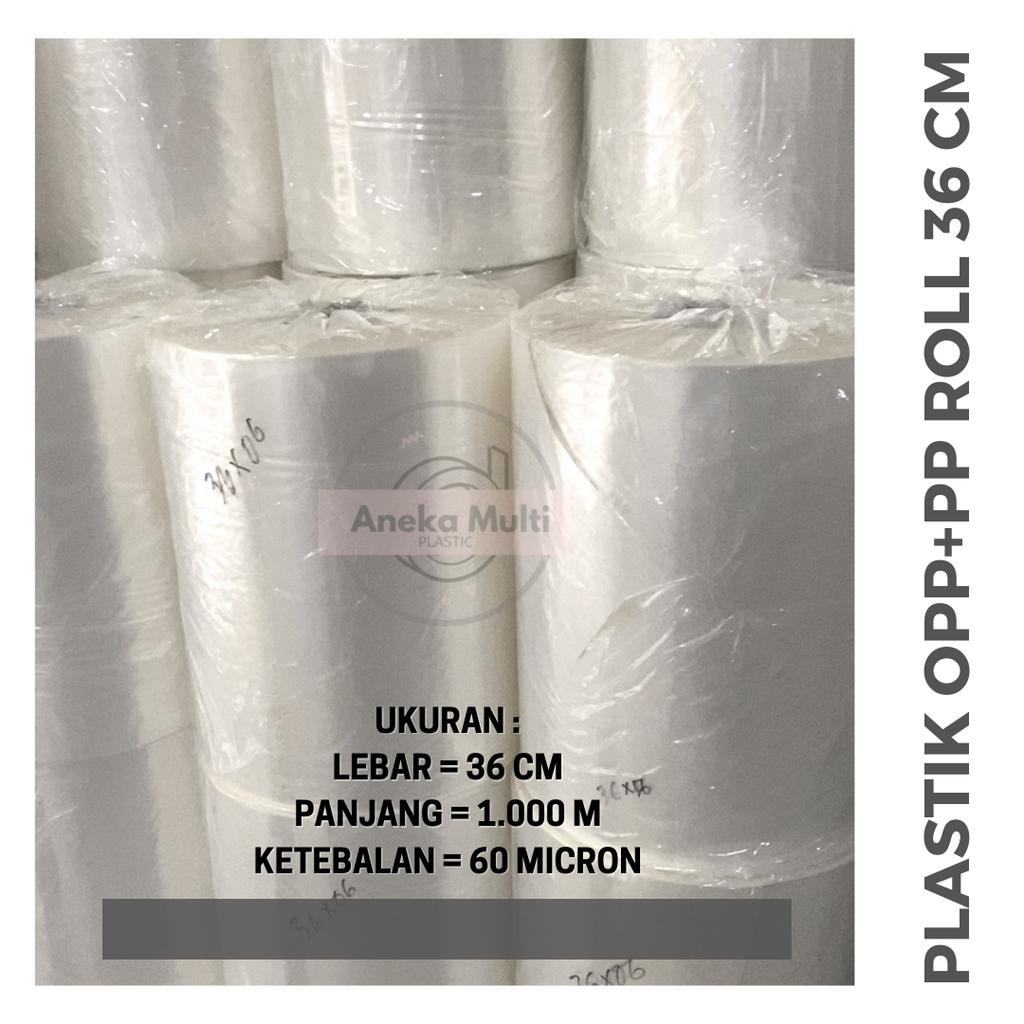 Plastik OPP PP Roll Bening Kemasan Sachet/Renteng 36cm x 1000m