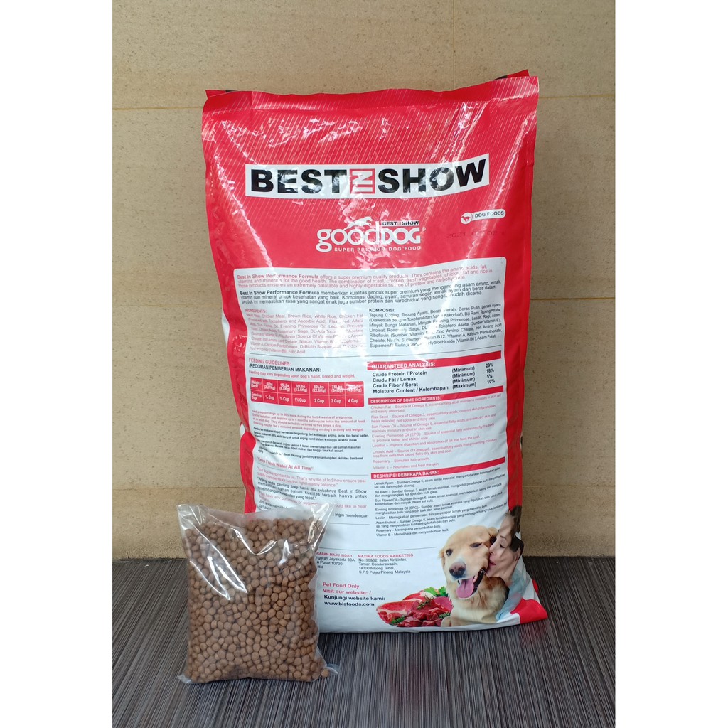 Makanan Anjing Dog Food Best In Show Good Dog Adult Beef Repack 1kg