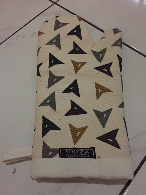 Cover Sarung Taplak Penutup Tutup Kulkas - Motif Twill Segitiga