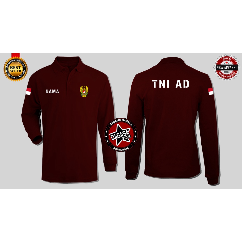 Jual Kaos Polo Tni Ad Lengan Panjang Kaos Kerah Tni Ad Lengan Panjang Shopee Indonesia