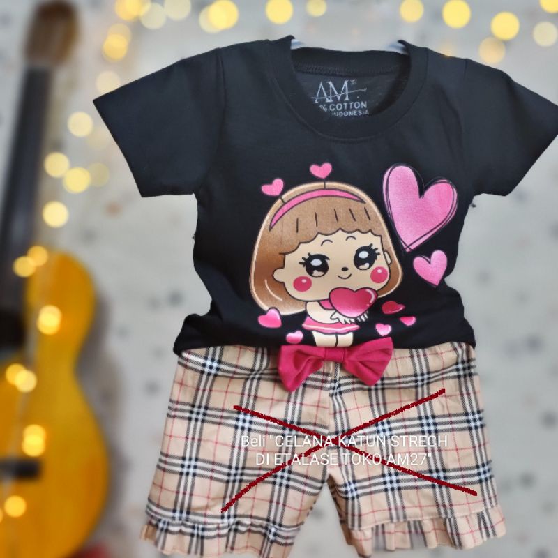 BAJU KAOS ANAK CEWEK Bayi 3 bulan s/d 10 tahun Katun GIRL LOVE