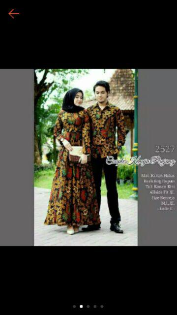 Maura Couple - Sania Ruffle Batik Couple Ori Ndoro Jowi Dnt Garansi Termurah  Motif Kipas