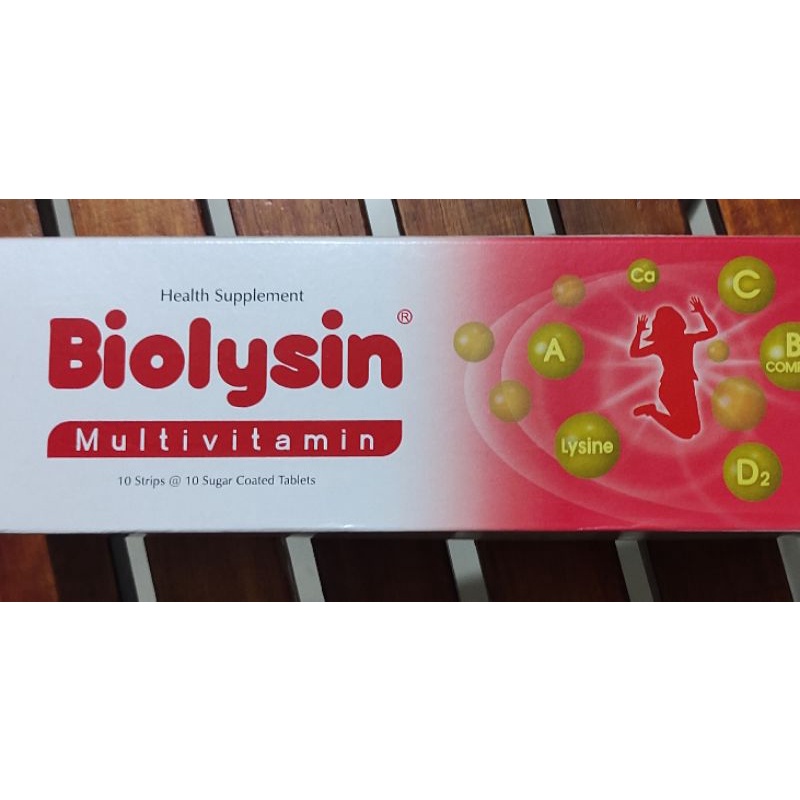 Biolysin 100 Tablet / Multivitamin / Vitamin Dewasa / Daya Tahan Tubuh