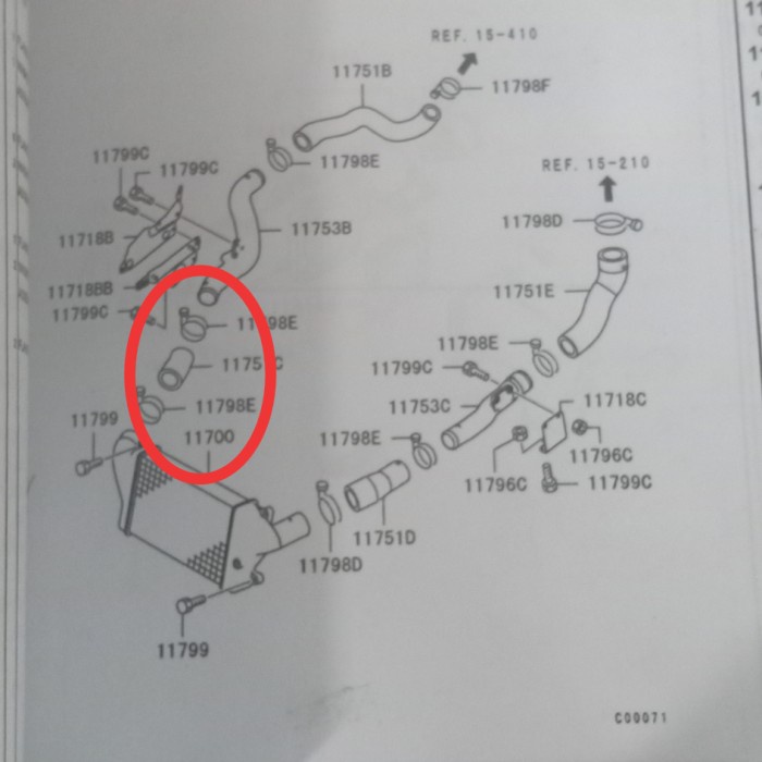 selang intercooler canter pendek
