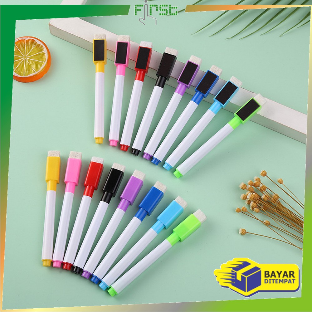 

FH-A27 Spidol Mini Magnet Papan Tulis White Board Dengan Penghapus / Sepidol Warna Warni Wipe And Clean Kecil