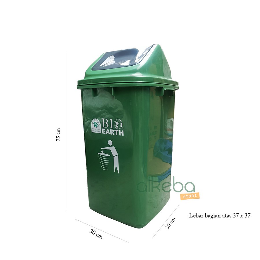 Green Leaf 207 Tempat Sampah tutup goyang BIO Earth 58 Liter